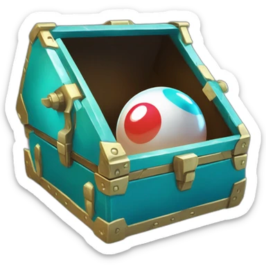 Pokemon Game LootCase Color Cyan Rich Treasure Legendary Epic Pokeballs Pokemons and Pokemon Items Inside this have Shiny Glow sticker