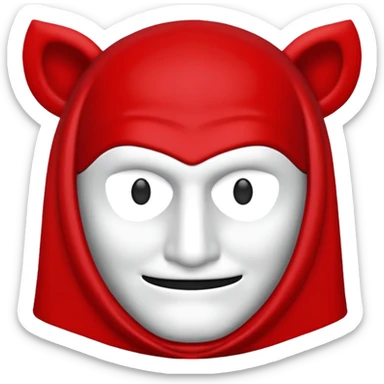 Emoji de la película La casa de papel máscara y la ropa rojo sticker