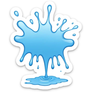 light blue paint splash sticker