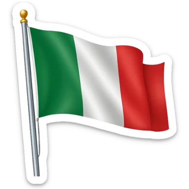 Italian flag with a rad spots sticker