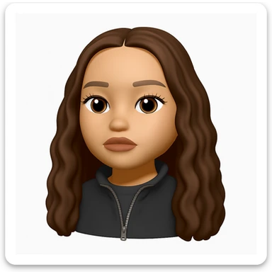 Convert this photo into a 3D emoji in Apple style, closely resembling the original person. The style should mimic Apple's emoji style with a 3D appearance, capturing the likeness and details of the person in the photo. sticker