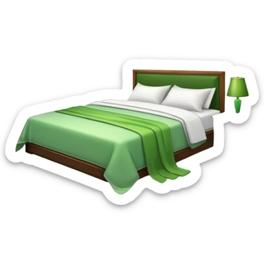 A dimly lit white green bedroom. The bed is neatly made, and a glass of water sits beside a book on a cozy nightstand. Soft lighting signals a peaceful wind-down, representing the calm and control that comes from reclaiming your evenings. sticker