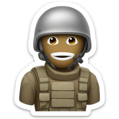 Taupe animal avec un casque de soldat sticker