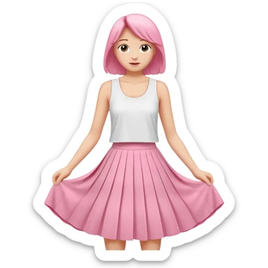 pink skirt and tank top without the girl sticker