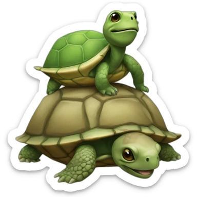 Une tête de mort sur une tortue sticker