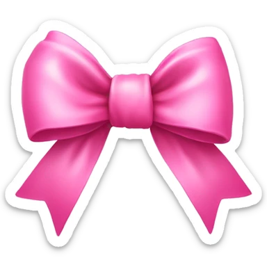 cute pink bow small  sticker