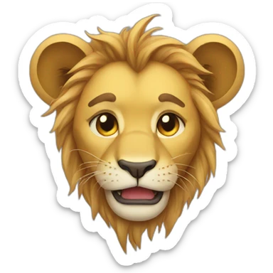 Crying 😭 lion sticker
