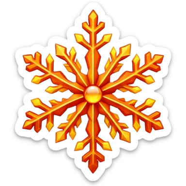fiery snowflake sticker