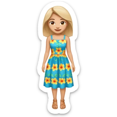 attractive full body light-skin latina  sticker