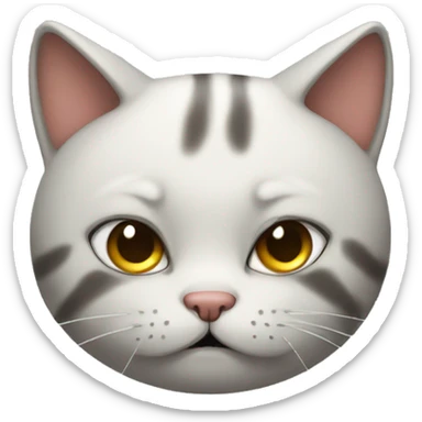 A guilty cat sticker