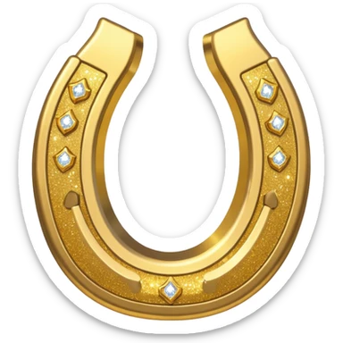 Glittery horseshoe  sticker