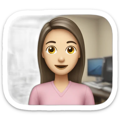 monitor with the video call on the screen sticker