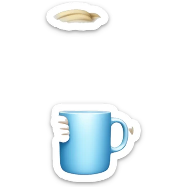 Dark blonde hair woman with blue eyes fall blanket drinking from mug sticker