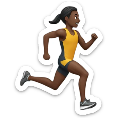 runner finishing sticker
