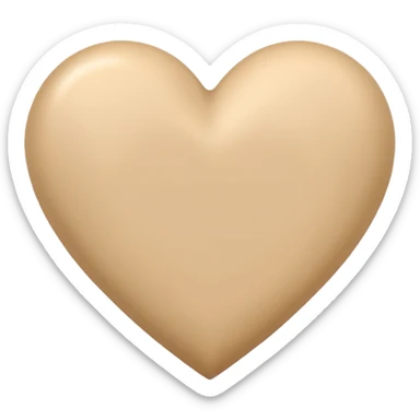 Beige heart sticker