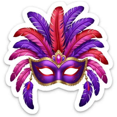carnival-mas-costume,-red,-purple-and-pink-preferably,-full-costume-feathers-at-the-back- sticker