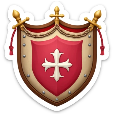brasão sangrando medieval rosa de sangue vermelha sticker
