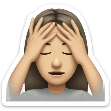 White woman covering her eyes not wanting to see something  sticker