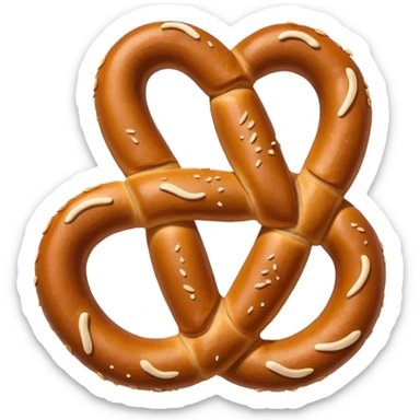 pretzel font U sticker