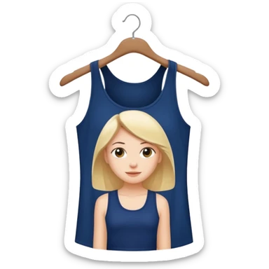 girl navy blue tank top on a hanger sticker