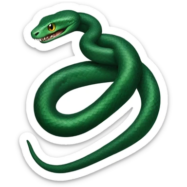 dark green snake Slytherin sticker