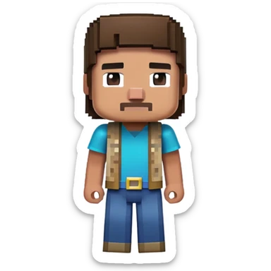minecraft steve character sticker