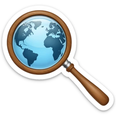Magnifying glass warping the world inside it sticker