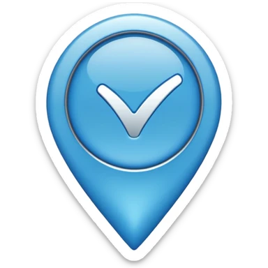Blue tick mark sticker