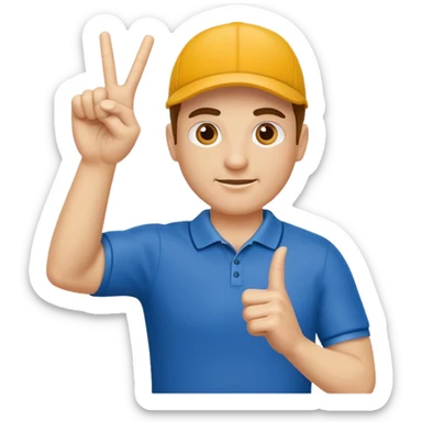 sports coach making "t" sign sticker