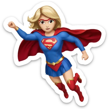 Supergirl fly  sticker