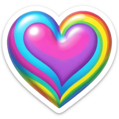 Lisa frank heart sticker