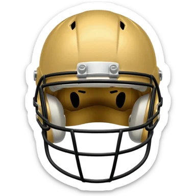College football player helmet in gold color ( where is player face) sticker