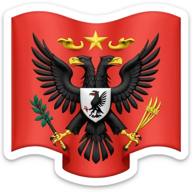 Flag emoji of 1992 dardania flag sticker