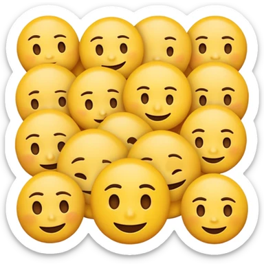 a yellow smile emoji side hugging a frowning emoji sticker