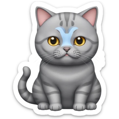 Gato British shorthair haciendo un gesto chulo sticker