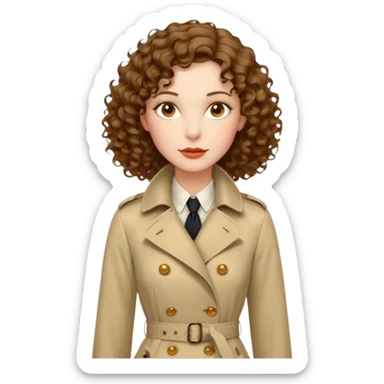 Dalgalı-kıvırcık arası saçlı, hafif perçemli; kehribar gözlü, küçük kalkık burunlu ve dolgun dudaklı. Oval yüzlü, çıkık elmacık kemikli. Omuzları geniş, beli ince, kalçası dolgun. Old money tarzında, trençkot ve kumaş pantolon seven, dikkat çekici bir kadın. sticker