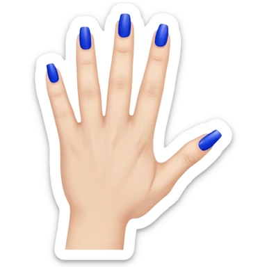 a woman's hand with blue nails is a like gesture sticker