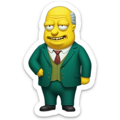 Fat Mr burns sticker