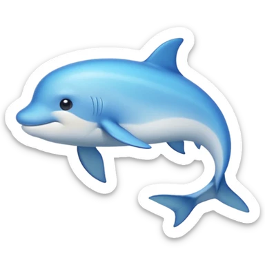 Delfino realistico di lato sticker