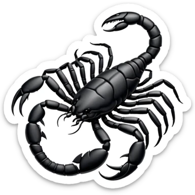 Scorpion zodiac sign, on the hand. sticker