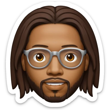 Lil Jon with dark brown hair sticker