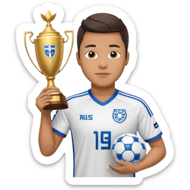 FC Copenhagen fan with trophy sticker