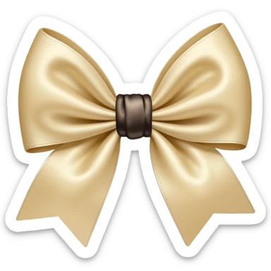 Cream colored bow sticker