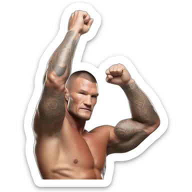 Randy Orton doing his arm pose sticker