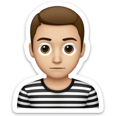 a thief in a black and white striped shirt  sticker