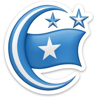 Somalia flag but with shahada in the middle sticker