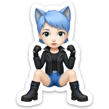 Silver wolf from Honkai star rail sticker