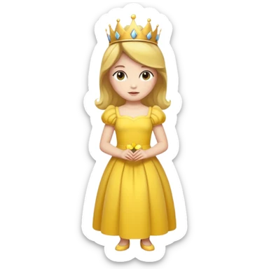 Princess daisy yelllow dress standing sticker