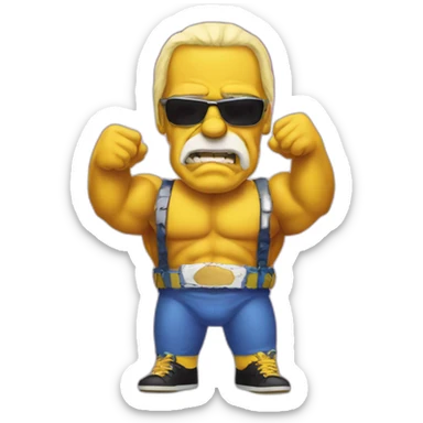 simpsons hulk hogan sticker