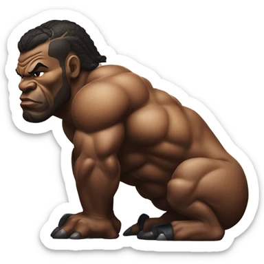 Mike Tyson on a bison sticker